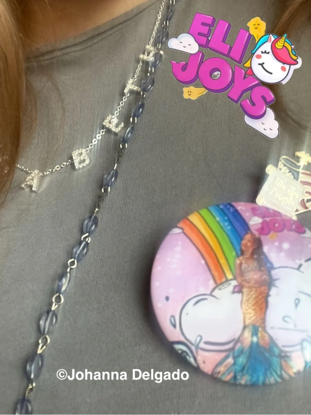 ELIJOYS - Mermaid Princess ©️JD Button Pin Large OS